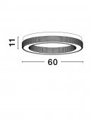 Plafoniera 1 bec led 70W KLEPSIDRA 9019741 Nova Luce