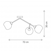 Plafoniera 3 becuri E27 FLAVOR KL103018 Klausen