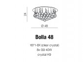 Plafoniera moderna 8 becuri G9 cristal BOLLA AZ1287 Azzardo