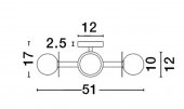 Plafoniera 4 becuri G9 PIELO 9043318 NOVA LUCE