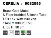 Plafoniera/Aplica moderna LED 17.7W CERELIA 9082095 NOVA LUCE