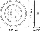 Plafoniera/Aplica moderna led 34W MILO AWDO3S-MILO Avide
