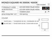 Plafoniera aplicata led 50W 3000K Monza AZ2273 Azzardo