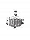 Plafoniera clasica led 34W AVELIN 9019764 Novaluce