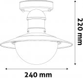 Plafoniera exterior E27 IMPERIAL AOLCE27-IMP-AW Avide