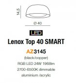 Plafoniera LED 24W LENOX RGB telecomanda AZ3145 AZZARDO