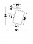 Plafoniera led 30W IMAR 9001106 Nova Luce