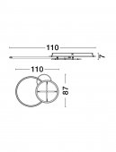Plafoniera led 44W RUBIC 9001101 Nova Luce