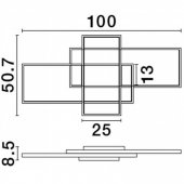 Plafoniera led 58W CLEA 9756721 NOVA LUCE
