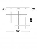 Plafoniera led 63W RITM 9002059 NOVA LUCE