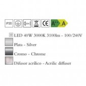 Plafoniera moderna LED 40W KNOT 4990 Mantra