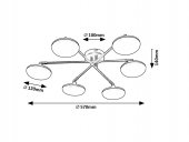 Plafoniera/Lustra moderna led 6 becuri 24W MADI 71063 Rabalux
