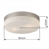 Plafoniera moderna 2 becuri E27 OPAL 48402 Globo