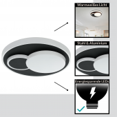 Plafoniera moderna led 19.5W LEPRESO 75665 Eglo