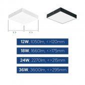 Plafoniera moderna led 24W CCT CATALINA-24S/W HOROZ