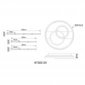 Plafoniera moderna led 24W PIKARA 67322-24 Globo
