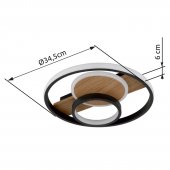 Plafoniera moderna led 24W PIKARA 67322-24 Globo