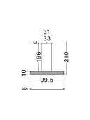 Suspensie moderna led 28W ARIETTA 9333084 Novaluce