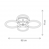 Plafoniera moderna led 41W CCT RHEA KL151102 Klausen
