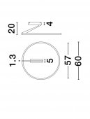 Plafoniera moderna LED 44W CCT TILIA 9088147 NOVA LUCE