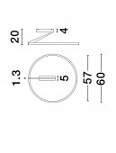 Plafoniera moderna LED 44W CCT TILIA 9088136 NOVA LUCE