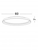 Plafoniera moderna led 48W ORMI 9345700 NOVA LUCE