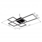 Plafoniera moderna smart led 40W Gabriel 67227-40NBSH Globo
