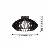 Plafoniera rustica 1 bec E27 COSSANO 900999 Eglo