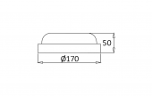 Plafoniera senzor exterior led 15W 3000K IP54 BC17-21130 Braytron