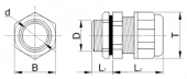 Presetupă metrică metalică M12 IP66 3-6.5mm Tracon