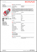 Priza pe fir trifazata 5 X 16A 346-415A IP44 313.1647 SCAME