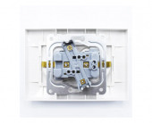 Priza schuko dubla alba incastrata cu protectie copil Arkedia Slim