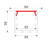 Profil aluminiu banda led incastrat 3ml PROFILE-R7