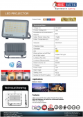 Proiector exterior led 200W CCT IP65 MARGAY-200 Horoz