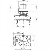 Selector 0-1-2 retinere LED 1ND+1NI NYK3-SL31G Tracon