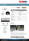 Senzor de miscare plafon 360 incastrat/aplicat 300W 230V MUSTANG-1W