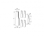 Set tub termocontractibil, perete mediu, cu adeziv 4×95mm2 ZSRSET4-95