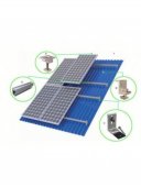 Sistem fixare 4 panouri fotovoltaice acoperis tabla ondulata