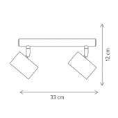 Spot/plafoniera 2 becuri GU10 ZINNIA KL162020 Klausen