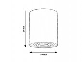 Spot aplicat GU10 KOBALO 2047 Rabalux