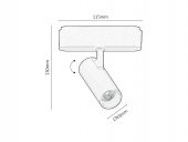 Spot aplicat sina led 10W 4000K 70115 Rabalux