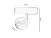 Spot aplicat sina led 5W 4000K 70119 Rabalux