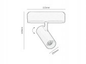 Spot aplicat sina led 6W 4000K 70114 Rabalux