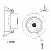 Spot incastrat led 9W NORA/9W HOROZ