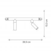 Spot led 2X5W dimabil CCT 181131 Klausen