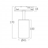 Spot led sina 10W 48VDC CCT BD61-00281 Braytron