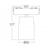Spot led sina 7W 48VDC 3000K BD60-14001 Braytron