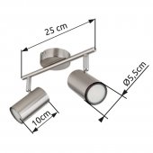 Spot/Plafoniera 2 becuri GU10 ALLVI 57914-2N Globo