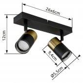 Spot/Plafoniera 2 becuri GU10 BRISBON 57850-2 Globo