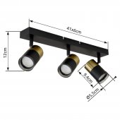 Spot/Plafoniera 3 becuri GU10 BRISBON 57850-3 Globo